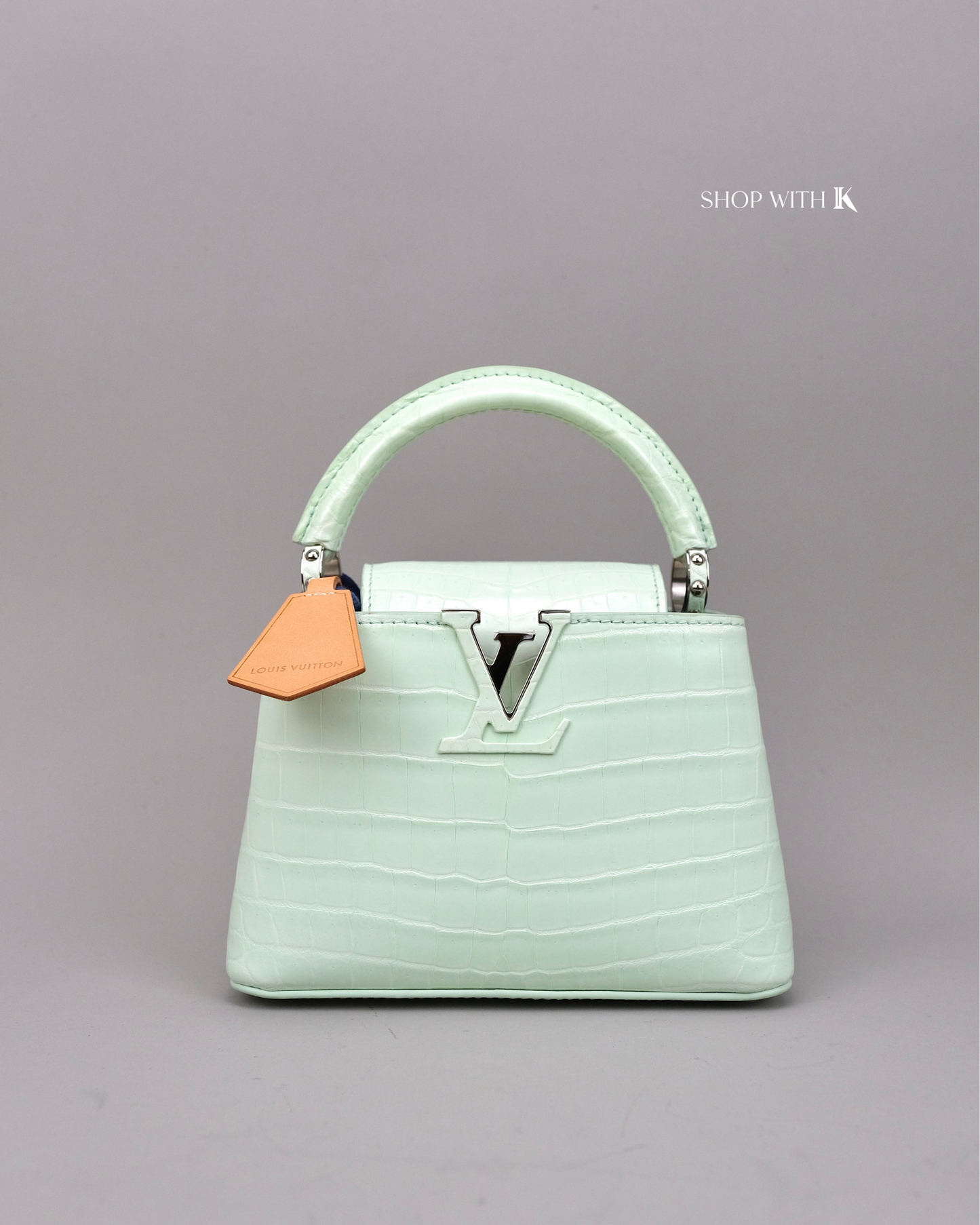 Louis Vuitton Mini Capucine Crocodile Mint Green