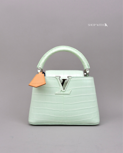 Louis Vuitton Mini Capucine Crocodile Mint Green