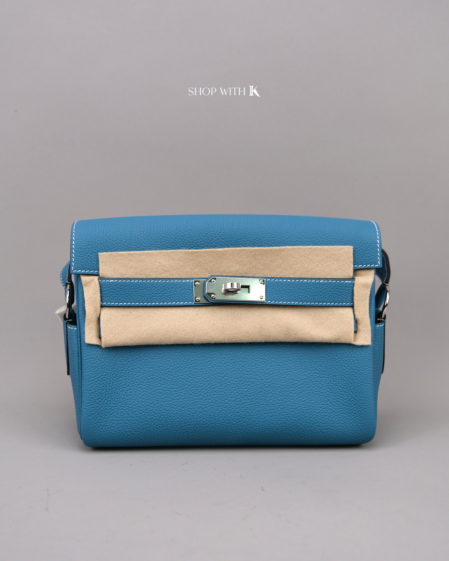 Hermes Kelly Messenger PM Bleu Jeans PHW