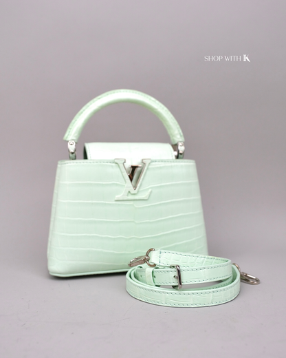 Louis Vuitton Mini Capucine Crocodile Mint Green