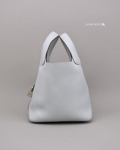 Hermes Picotin 18 Bleu Pale PHW