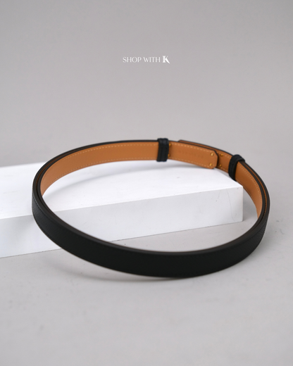 Hermes Kelly Belt Noir RGHW