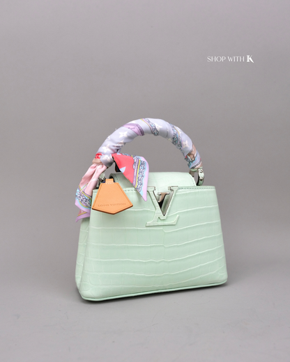 Louis Vuitton Mini Capucine Crocodile Mint Green