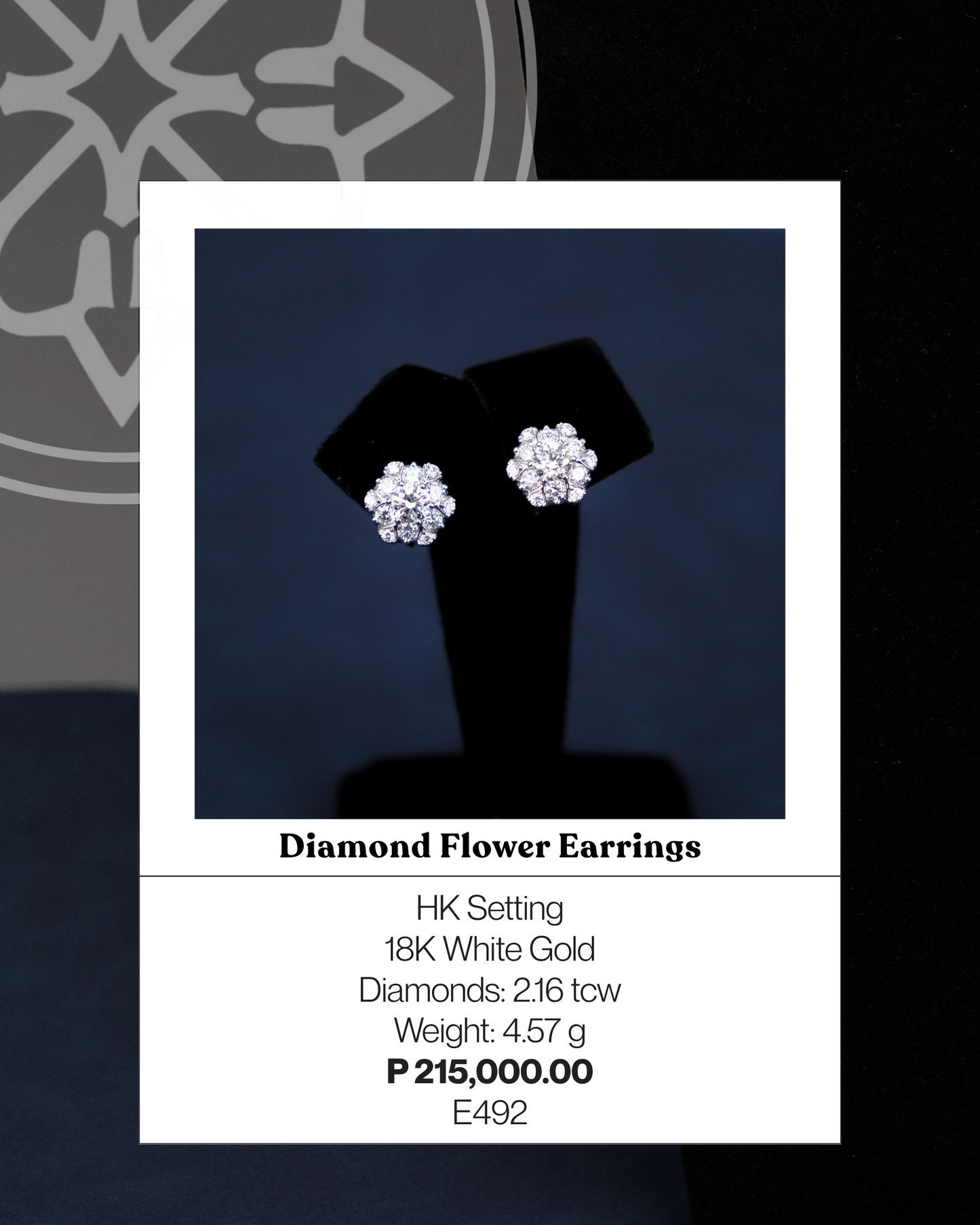 Diamond Flower Earrings