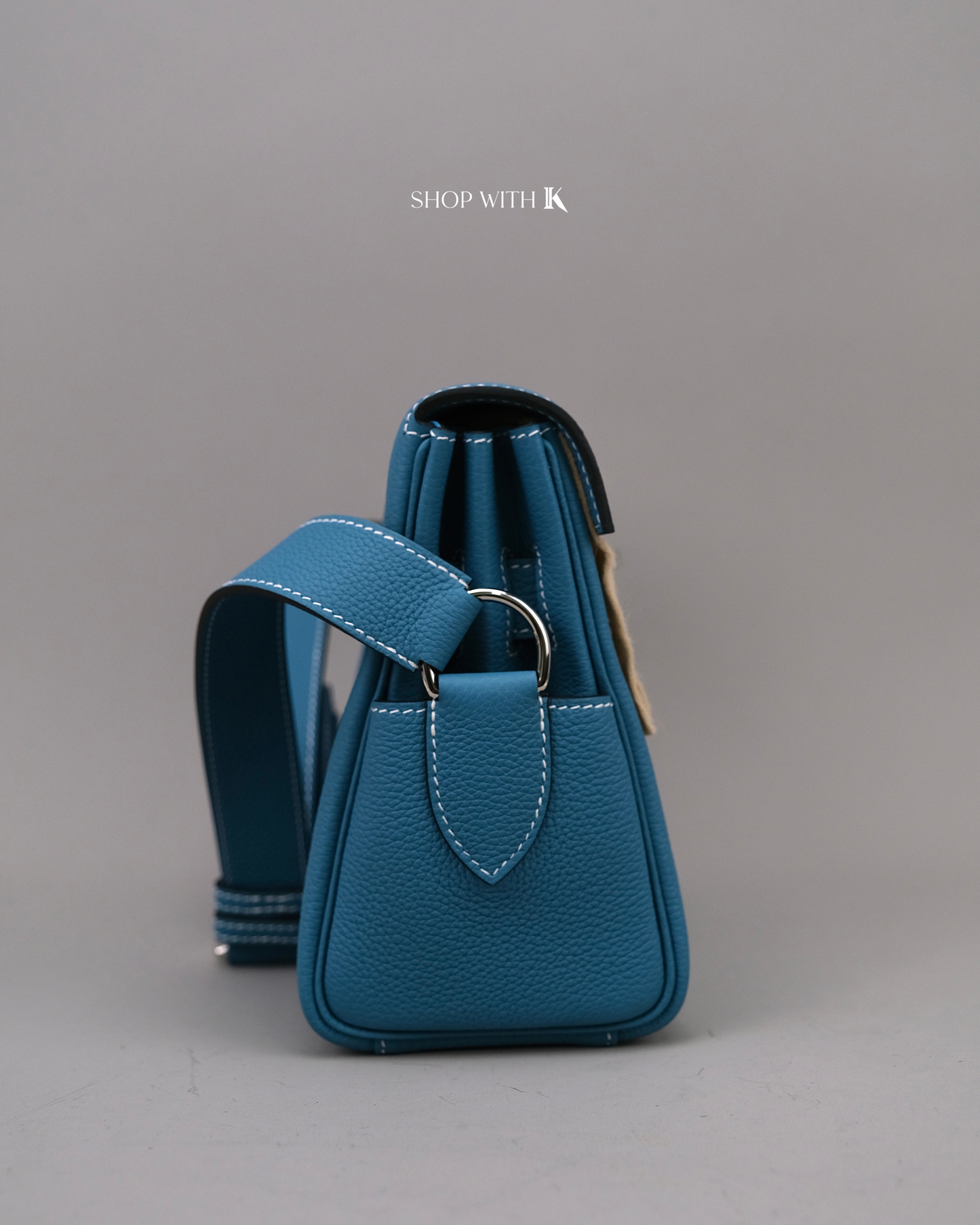 Hermes Kelly Messenger PM Bleu Jeans PHW