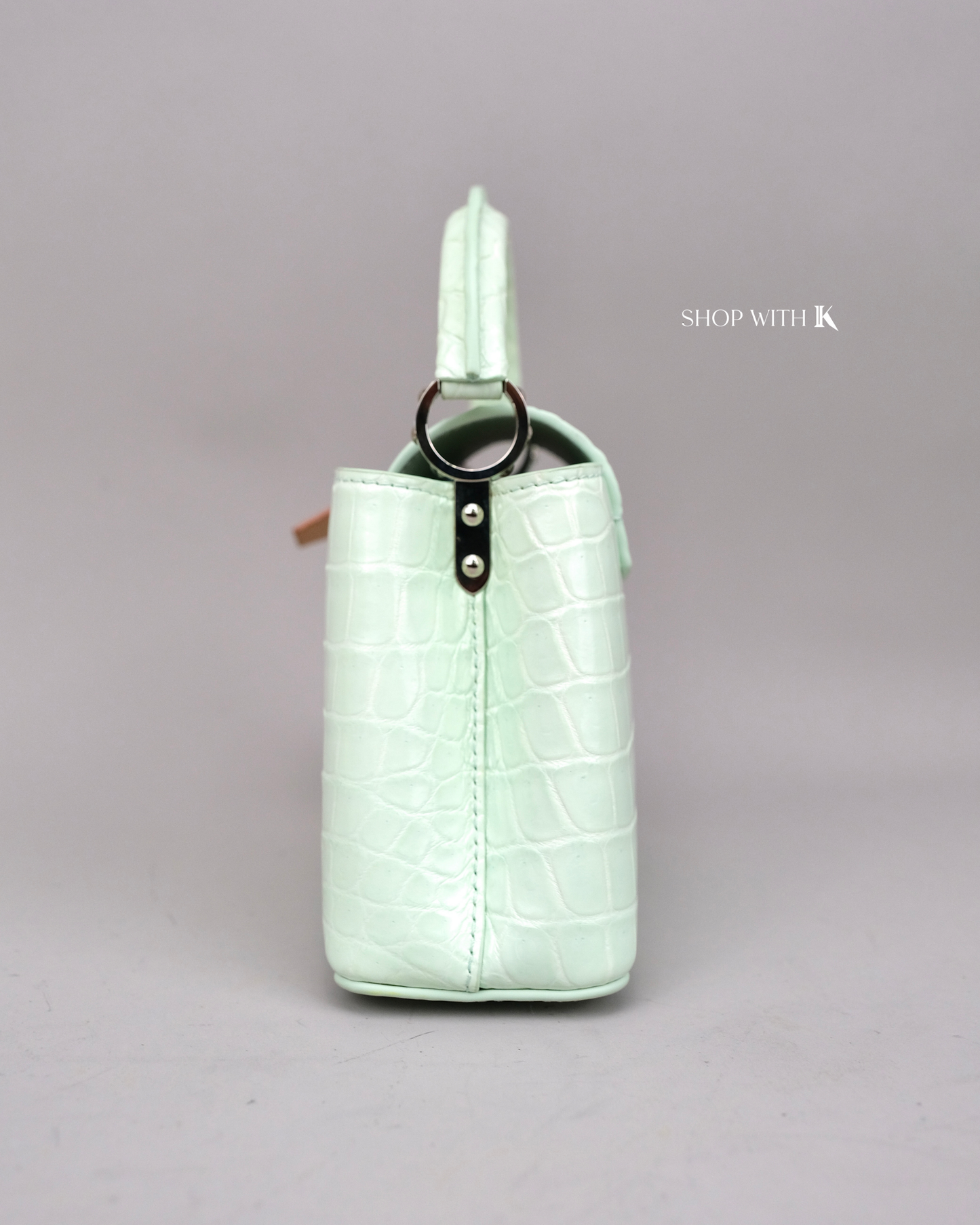 Louis Vuitton Mini Capucine Crocodile Mint Green