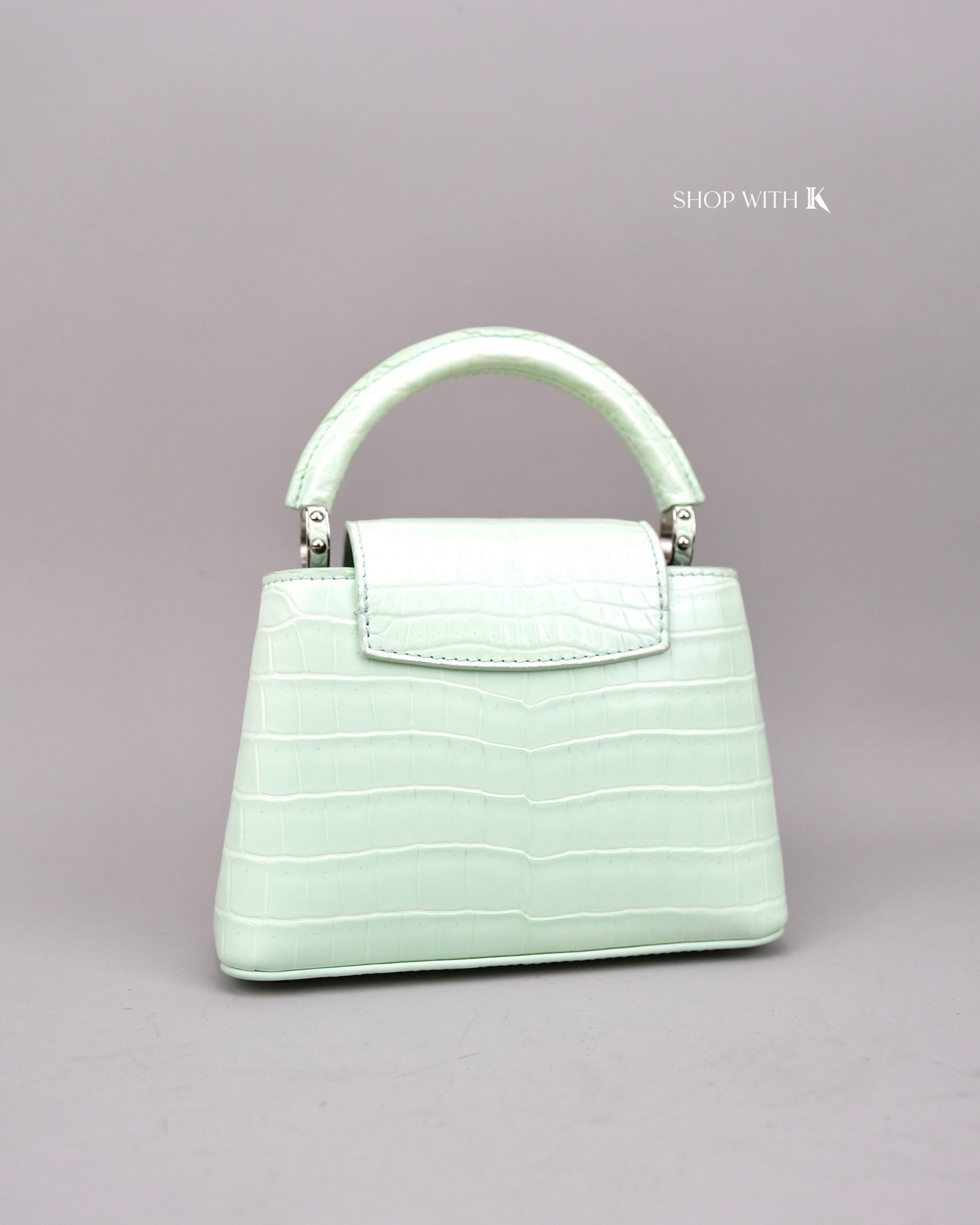 Louis Vuitton Mini Capucine Crocodile Mint Green