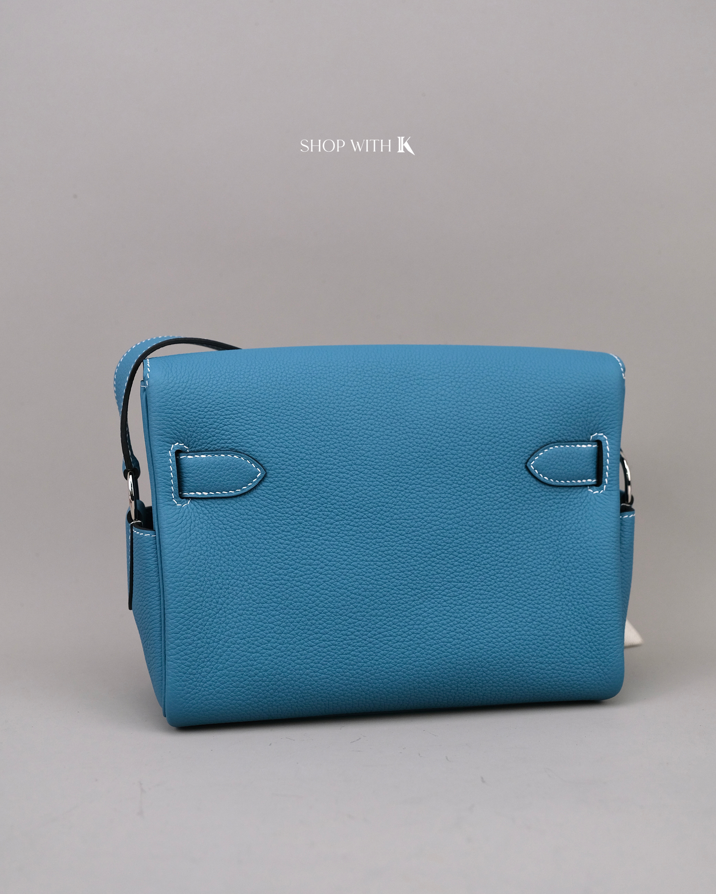Hermes Kelly Messenger PM Bleu Jeans PHW