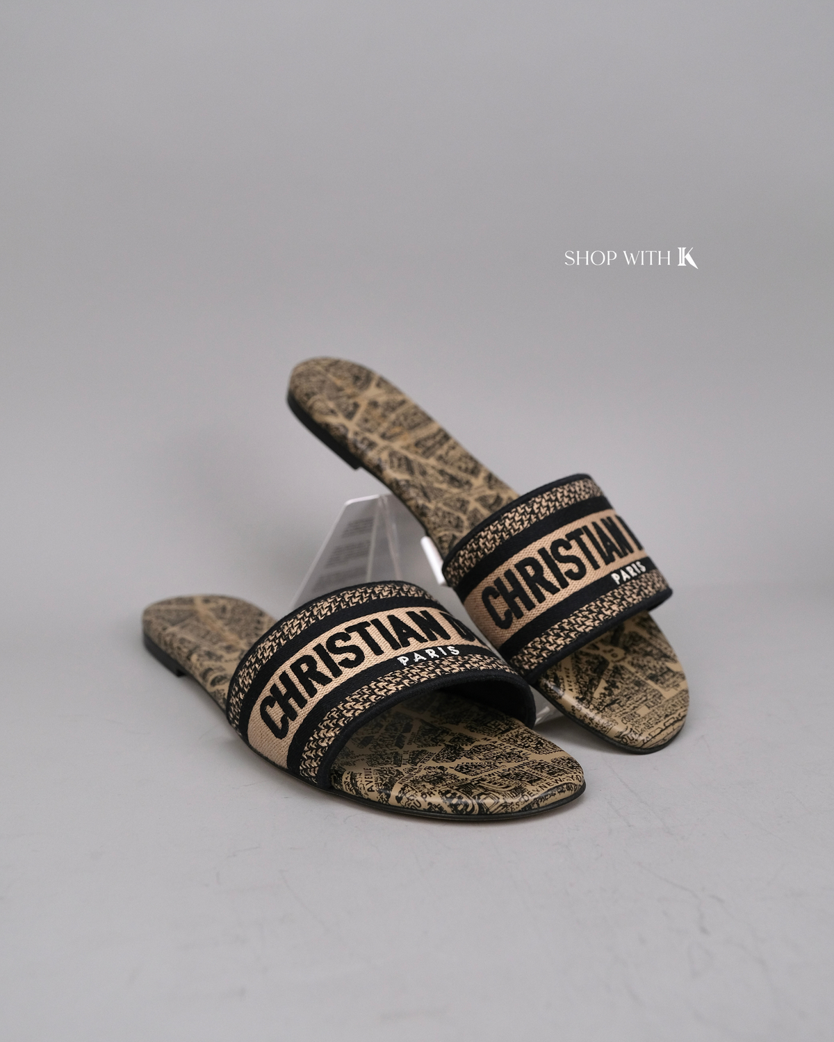 Dior Dway Embroidered Slide Sandals