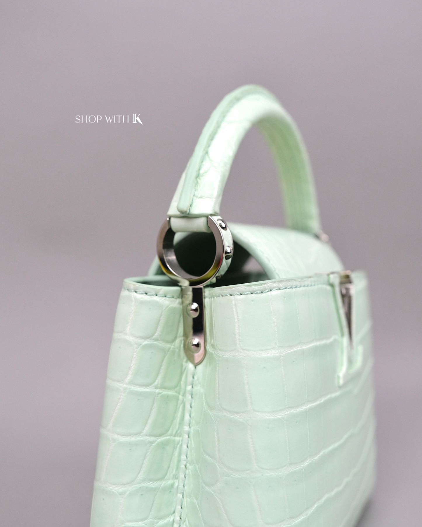 Louis Vuitton Mini Capucine Crocodile Mint Green