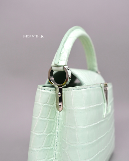 Louis Vuitton Mini Capucine Crocodile Mint Green
