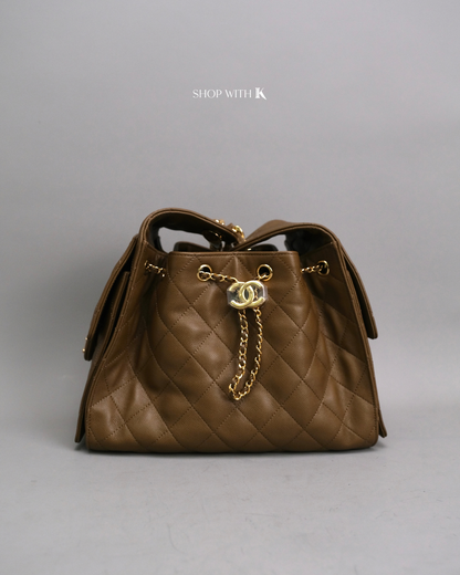 Chanel 25 Small Brown GHW