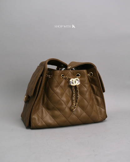 Chanel 25 Small Brown GHW