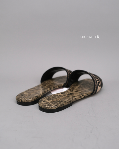 Dior Dway Embroidered Slide Sandals