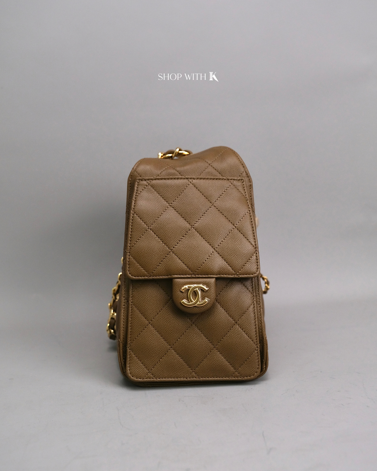 Chanel 25 Small Brown GHW