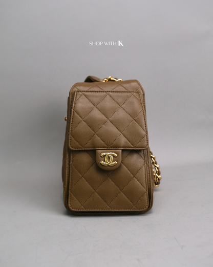 Chanel 25 Small Brown GHW