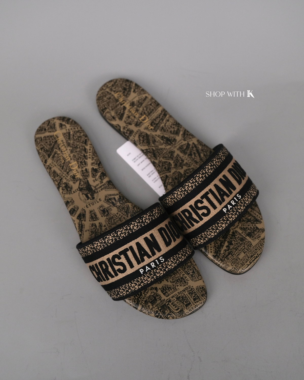 Dior Dway Embroidered Slide Sandals