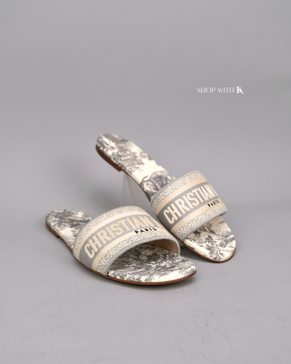 Dior Dway Embroidered Slide Sandals