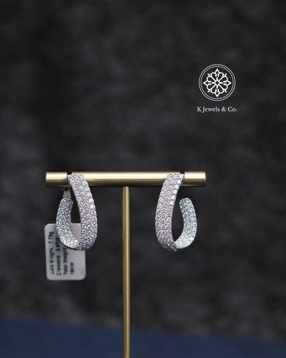 Diamond Loop Earrings
