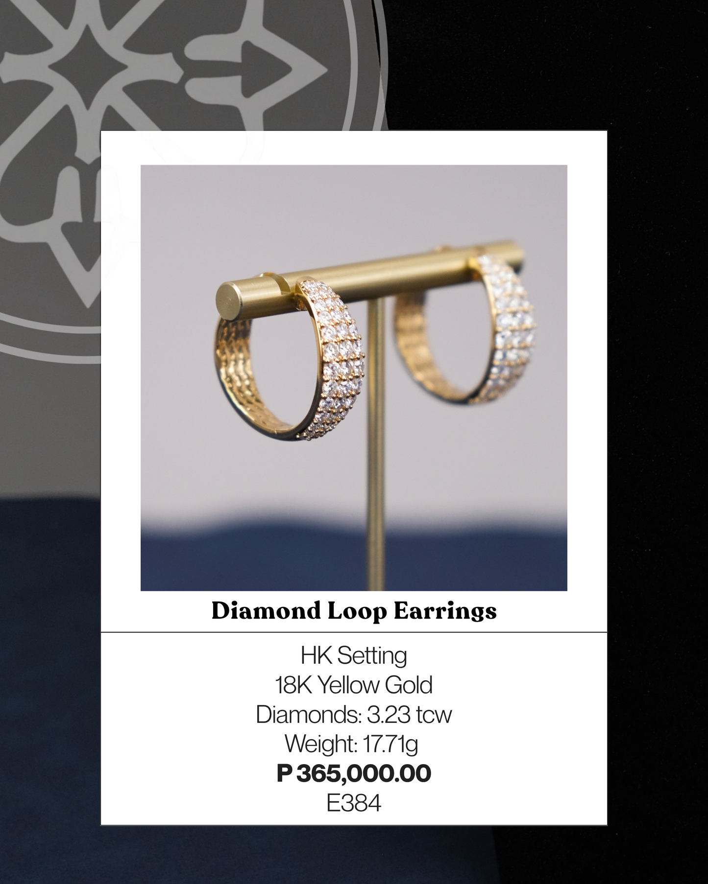 Diamond Loop Earrings