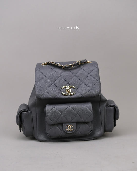 Chanel 23k New Tank Duma Backpack Dark Gray