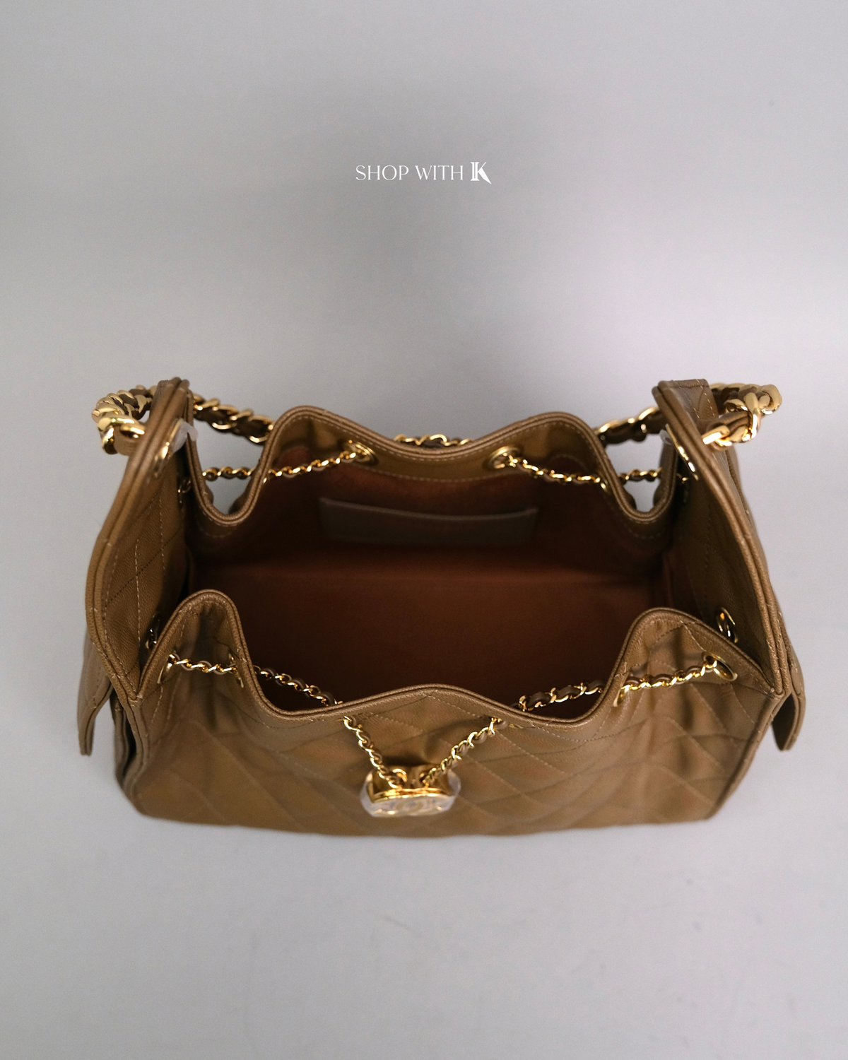 Chanel 25 Small Brown GHW