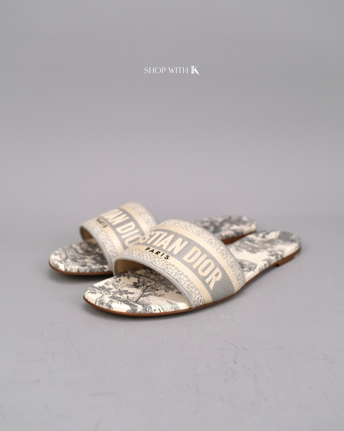 Dior Dway Embroidered Slide Sandals