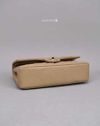 Chanel Classic Medium Flap Dark Beige GHW