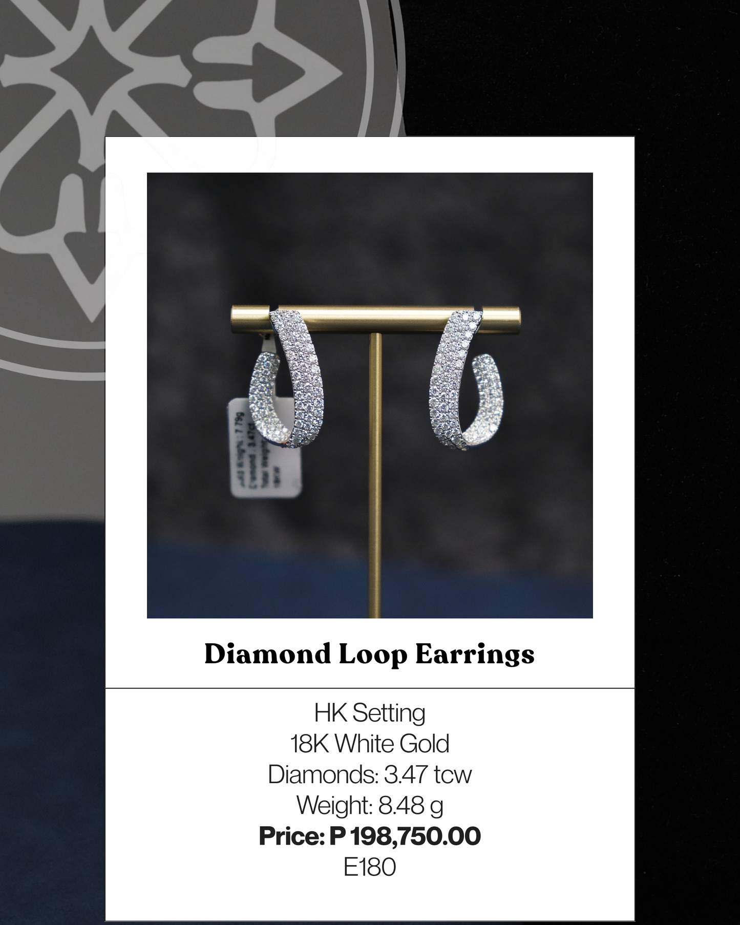 Diamond Loop Earrings