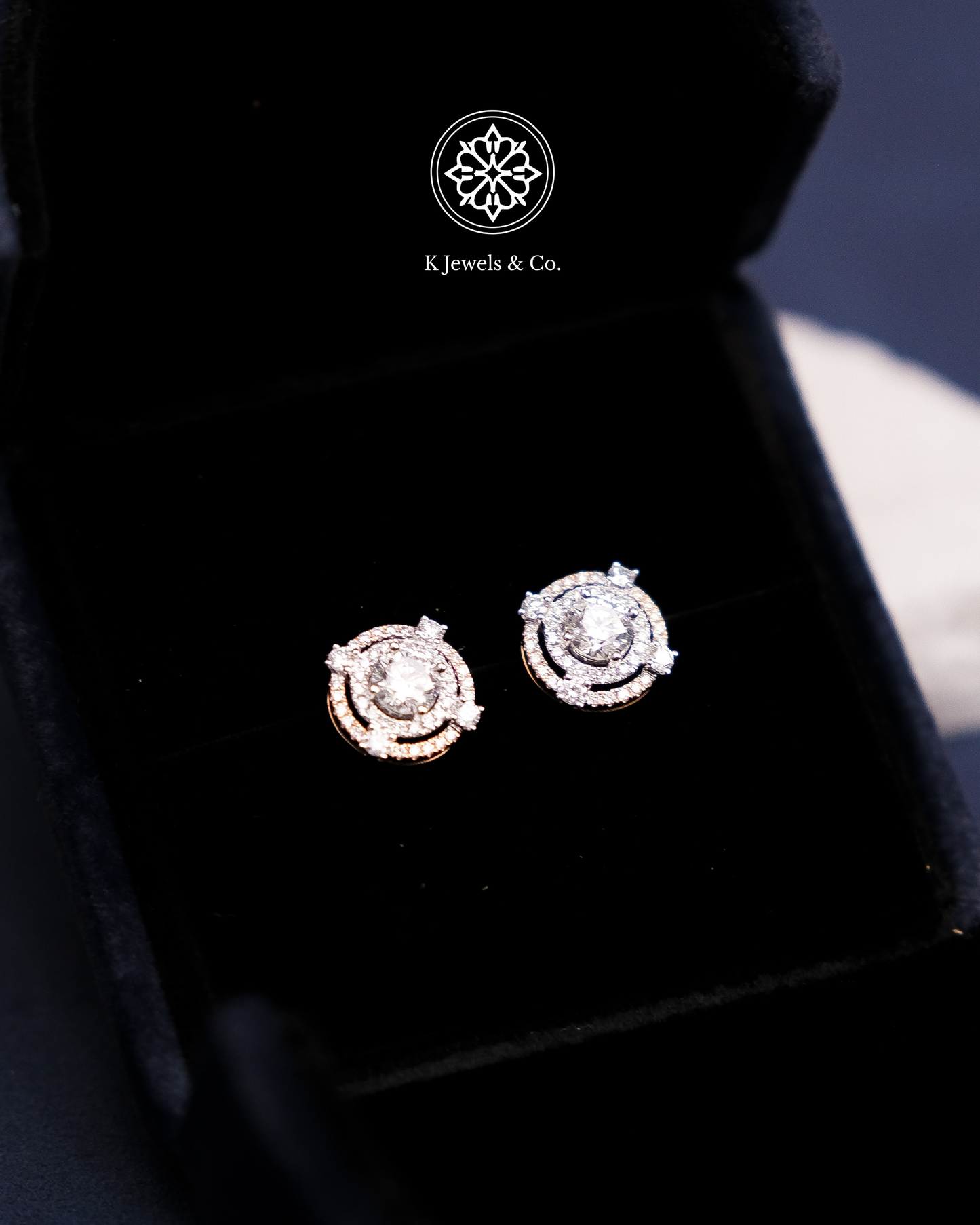 Double Halo Diamond Earrings
