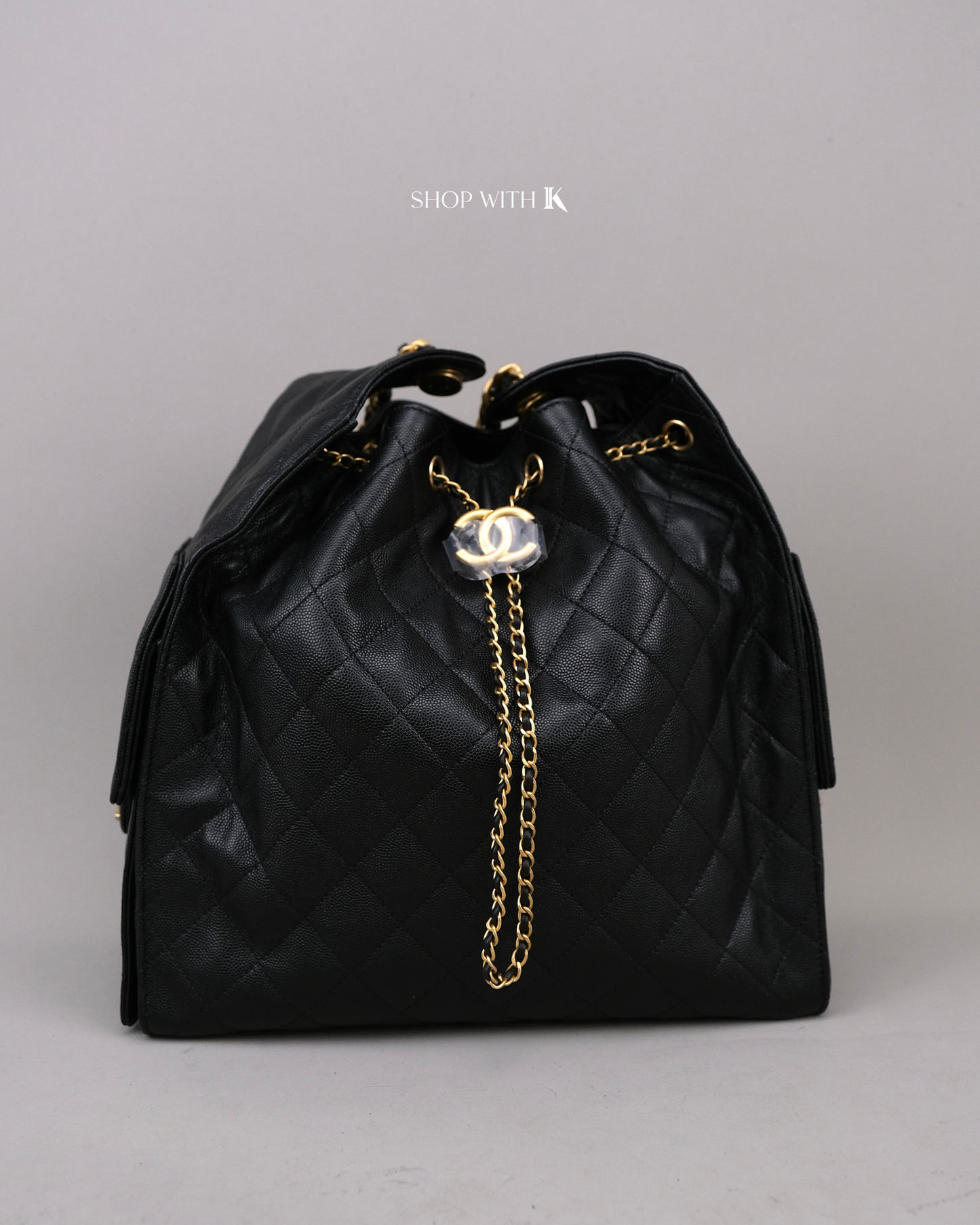 Chanel 25 Medium Black GHW