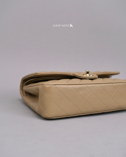 Chanel Classic Medium Flap Dark Beige GHW