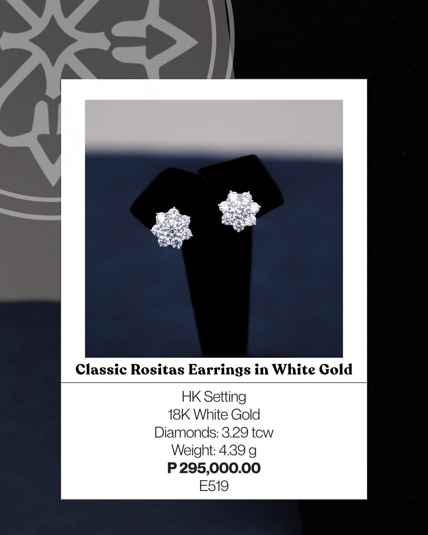Classic Rositas Earrings in White Gold