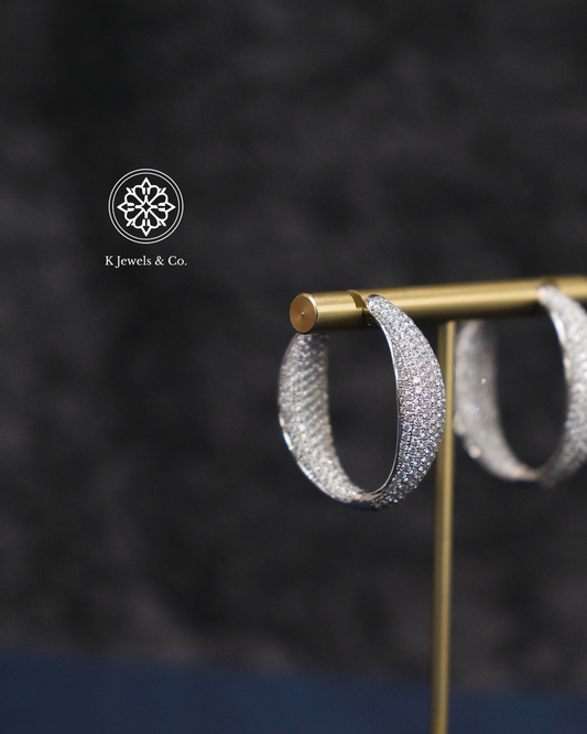 Diamond Loop Earrings