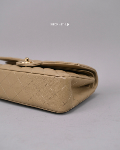 Chanel Classic Medium Flap Dark Beige GHW
