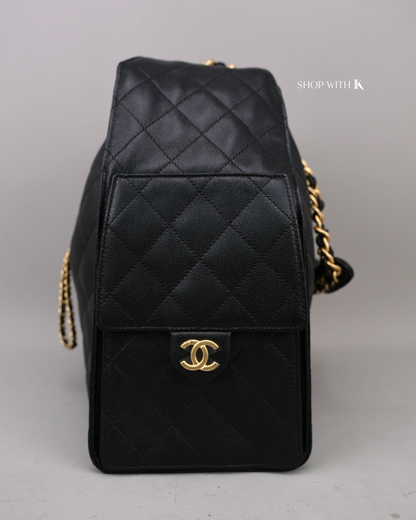 Chanel 25 Medium Black GHW