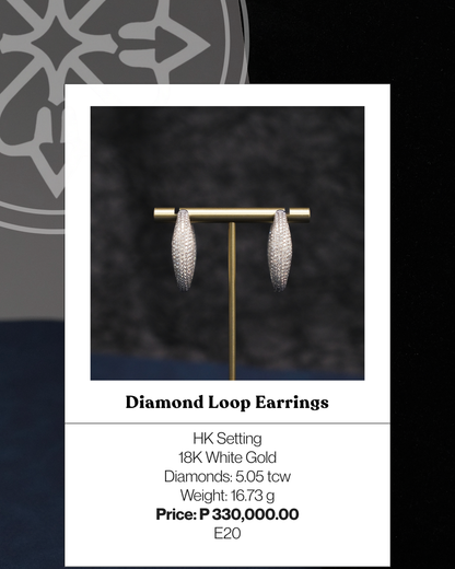 Diamond Loop Earrings