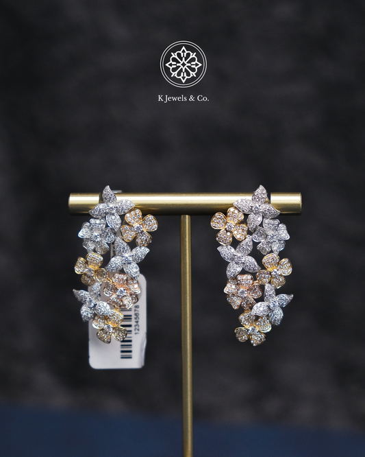 Diamond Dangling Earrings