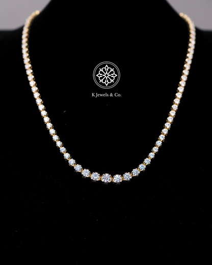 Graduated Diamond Tennis Necklace