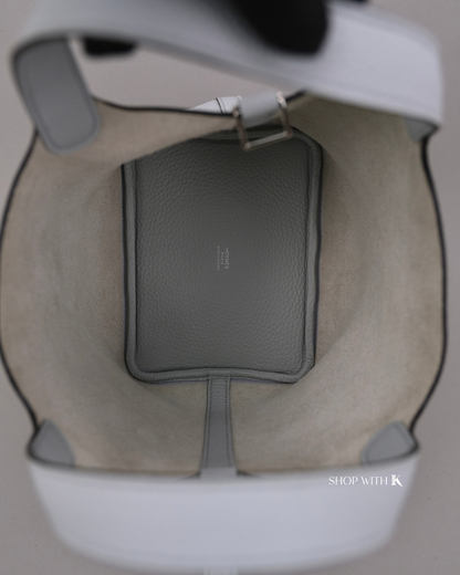 Hermes Picotin 18 Bleu Pale PHW