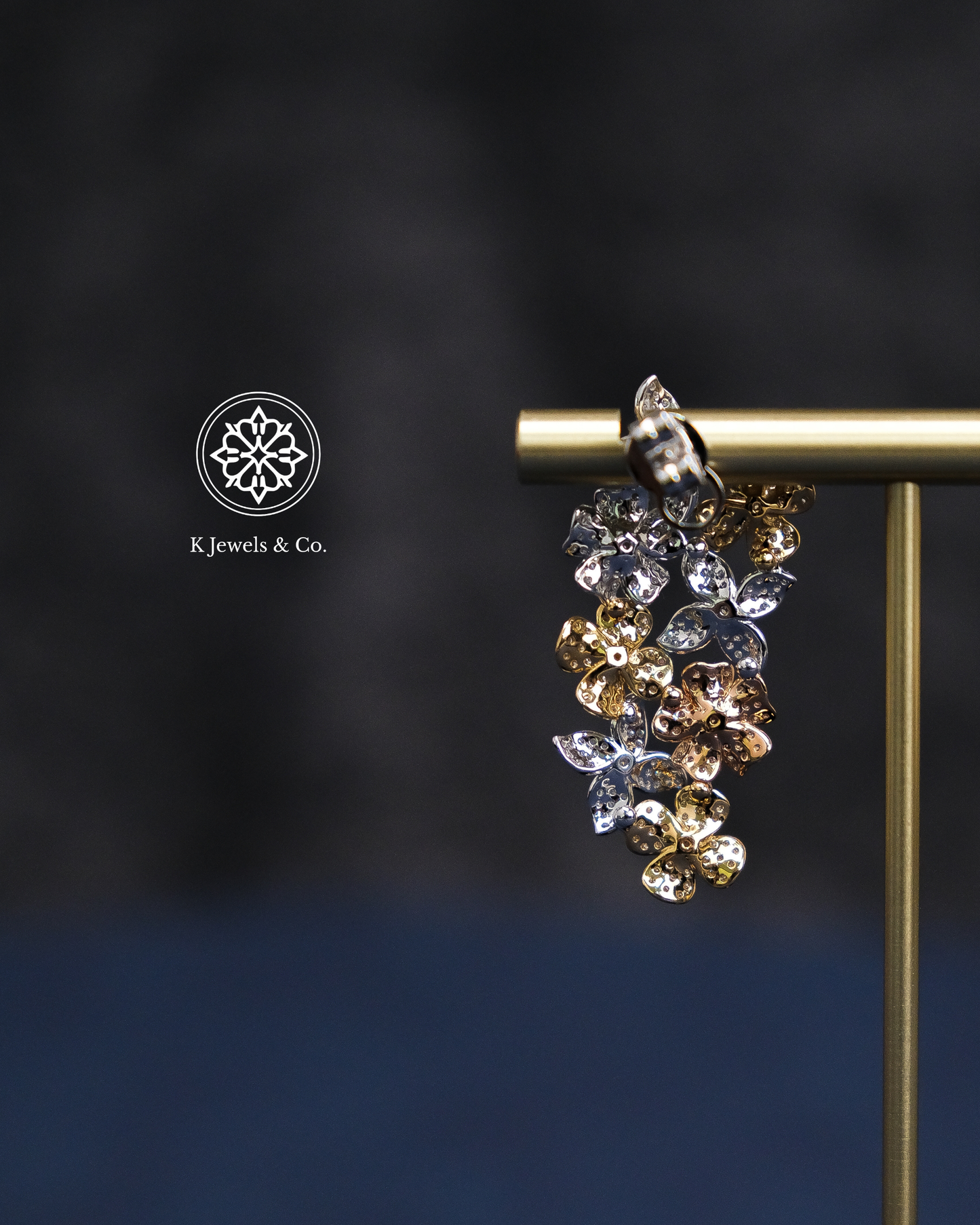 Diamond Dangling Earrings