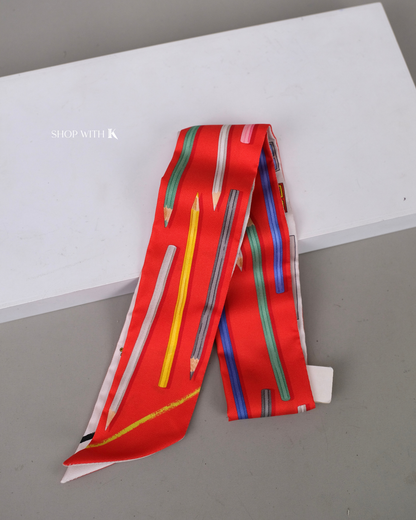 Hermes Twilly A Vus Crayons Et Carre Libre