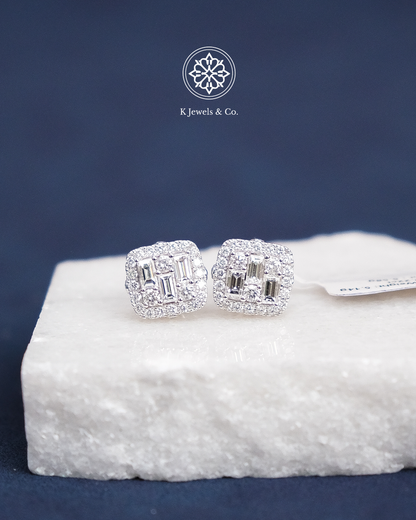 Emerald Illusion Diamond Earrings