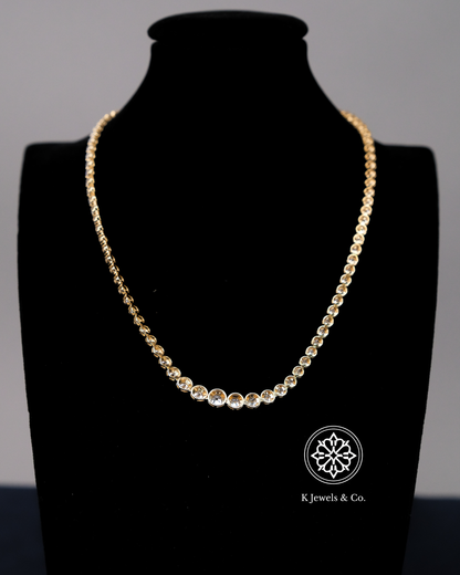 Graduated Diamond Tennis Necklace