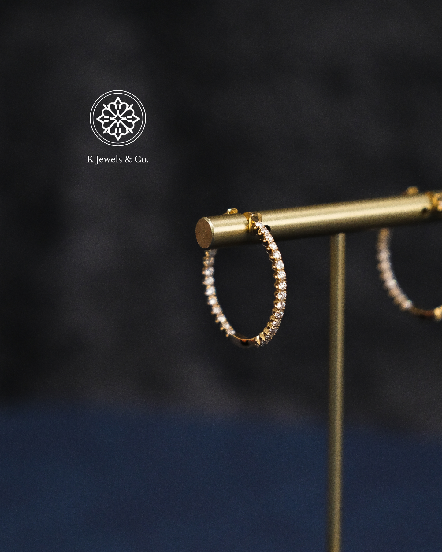 Diamond Loop Earrings