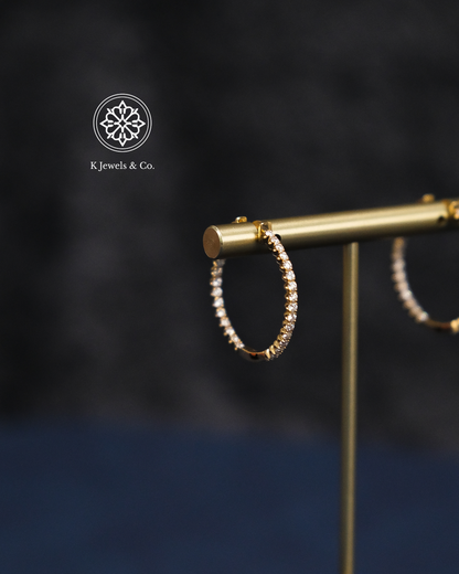 Diamond Loop Earrings