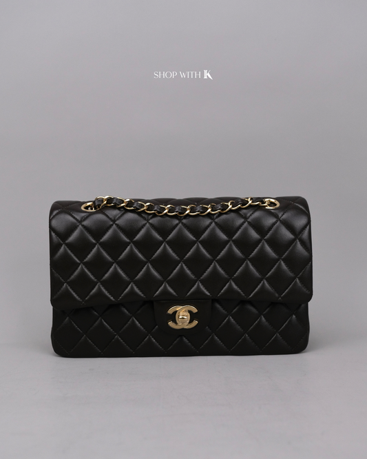 Chanel Classic Medium Flap Dark Brown GHW