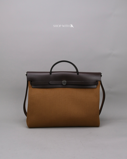 Hermes Herbag 39 Gold and Ebene PHW