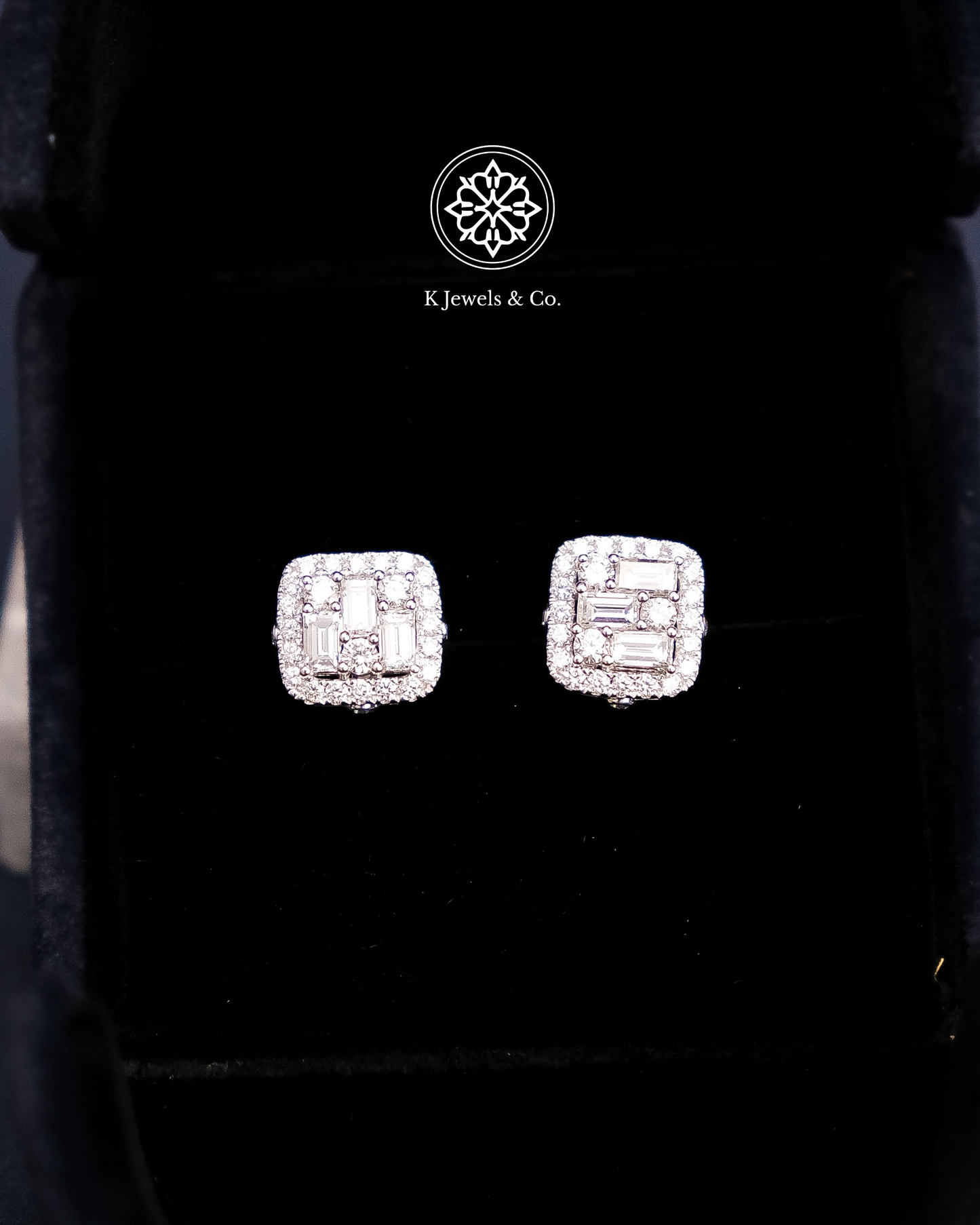 Emerald Illusion Diamond Earrings