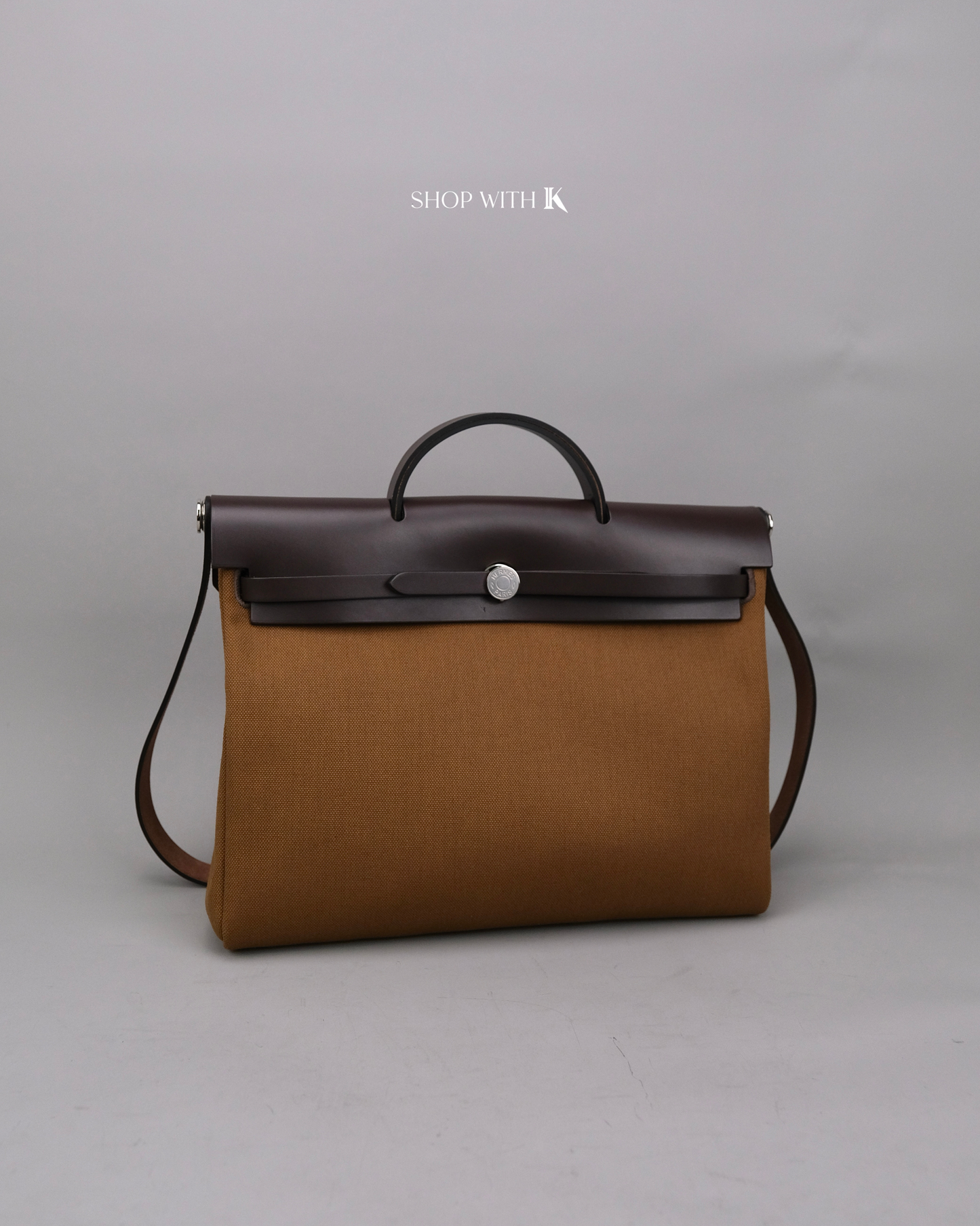 Hermes Herbag 39 Gold and Ebene PHW